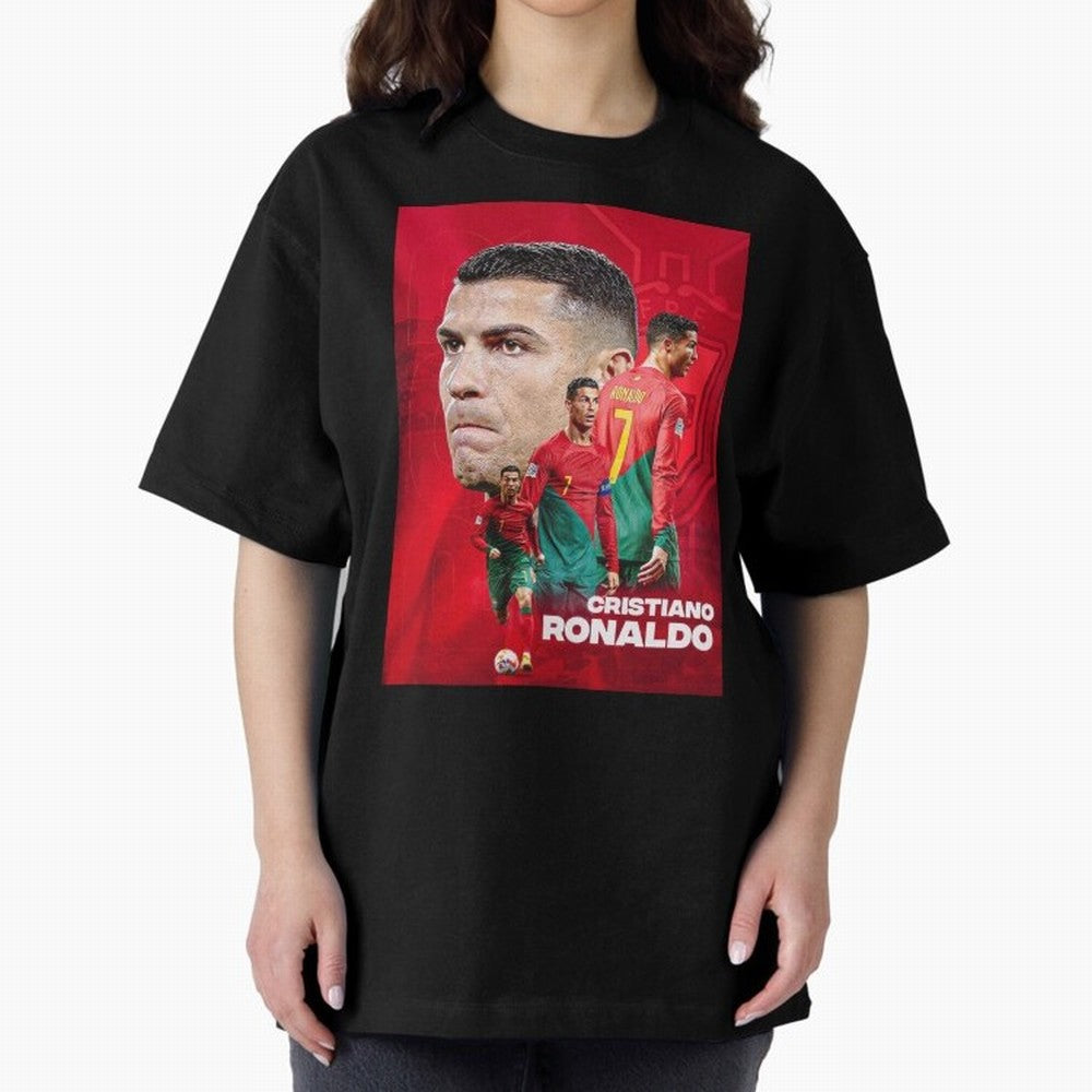 CRISTIANO RONALDO WORLD CUP 2022 Oversized T-Shirt Show Fan Pride Across Global Football Passion for FIFA World Cup 2026, with CR7, Argentina, Football History, Final Match Energy, Crowd Noise and Once in a Lifetime Moments; Ideal for Fans Who