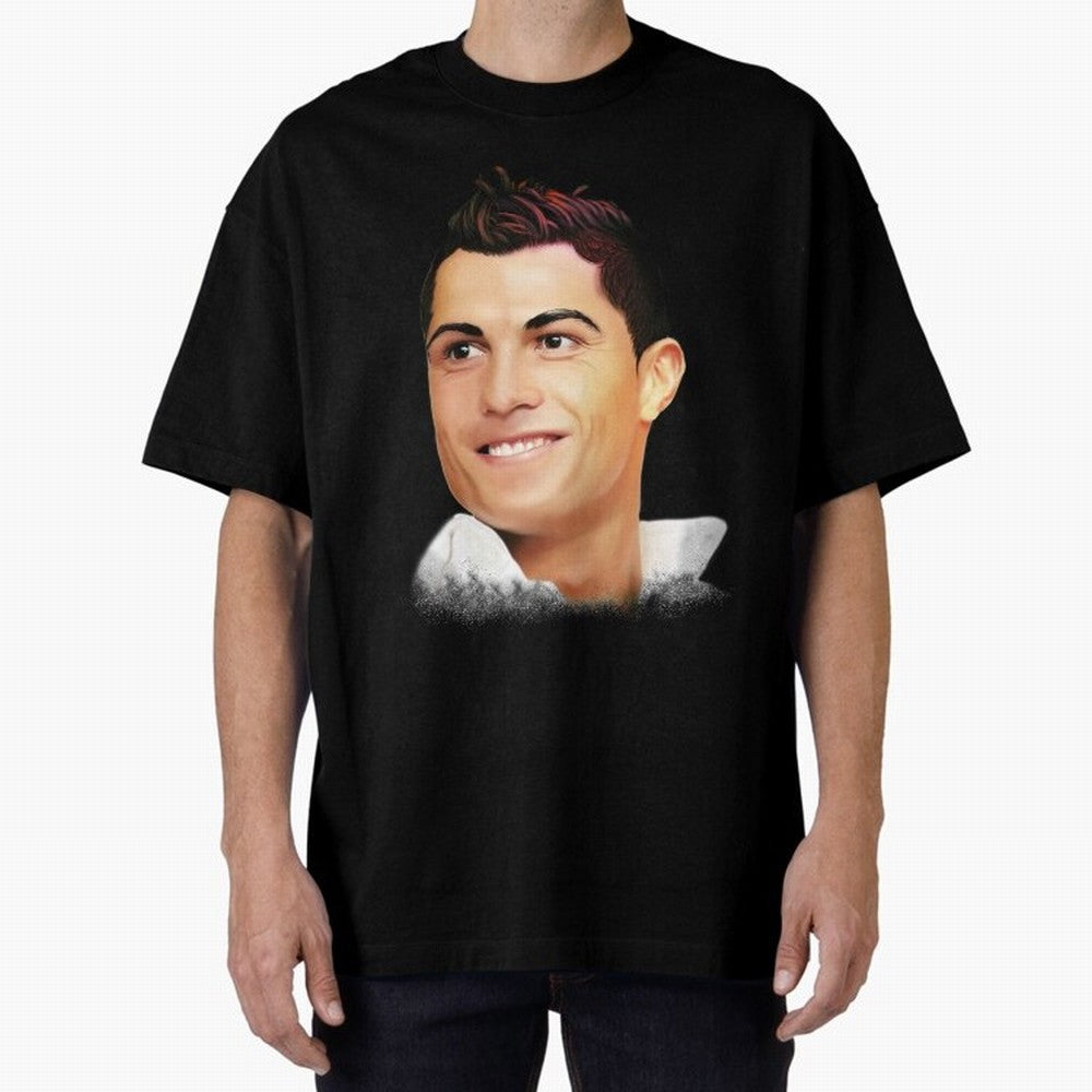 Cristiano Ronaldo CR7 | Digital Painting Oversized T-Shirt Make Game Day About FIFA World Cup 2026 Group Stage Spirit, Made for France, Messi, Game Day Rituals, Football Legends, Country Pride and the Road to the Final; Perfect for People Who Love