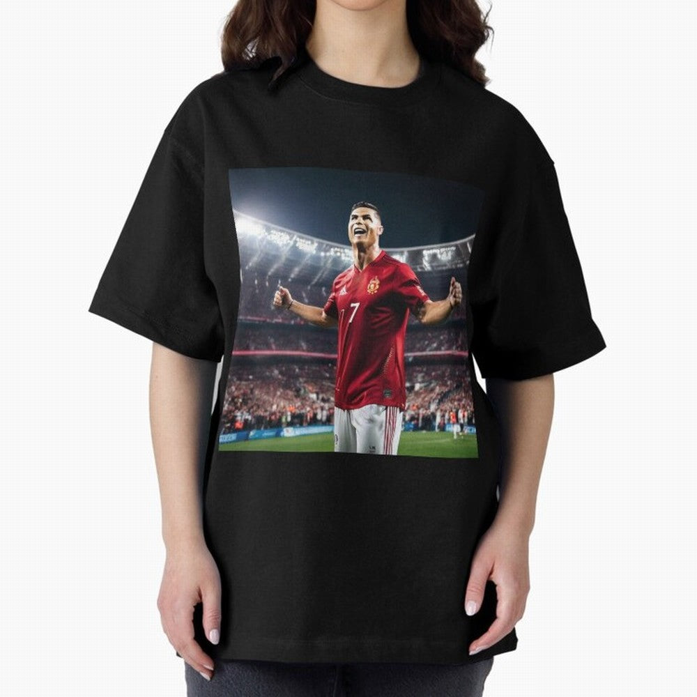 cristiano ronaldo celebrates goal Oversized T-Shirt Bring Champion Energy into Global Football Passion for FIFA World Cup 2026 Group Stage, Centered on CR7, Netherlands, Global Supporter Spirit, Legendary Goals, National Colors and Tournament