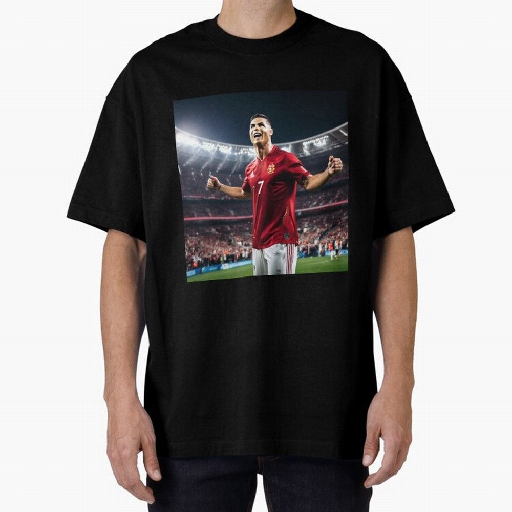 cristiano ronaldo celebrates goal Oversized T-Shirt Bring Champion Energy into Global Football Passion for FIFA World Cup 2026 Group Stage, Centered on CR7, Netherlands, Global Supporter Spirit, Legendary Goals, National Colors and Tournament