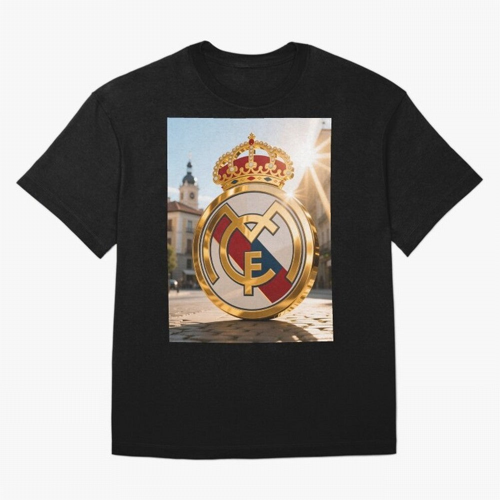 Plaza Sol Real Madrid Oversized T-Shirt Cheer for FIFA World Cup 2026 Group Stage Capturing Cristiano Ronaldo, Argentina, France and Brazil Energy, Worldwide Fan Energy, Dramatic Goals, Stadium Lights and Championship Celebrations; Perfect for