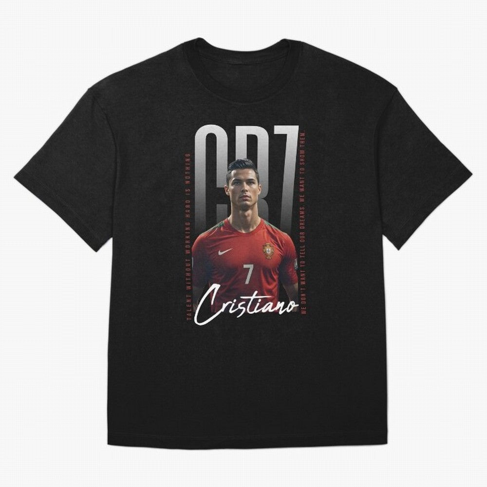 Cristiano Ronaldo Oversized T-Shirt Carry National Pride through FIFA World Cup 2026 for Fans of Mbappe and England, France and Netherlands, Bringing Championship Spirit, Famous Goals, Roaring Crowds and International Football Unity; Ideal for