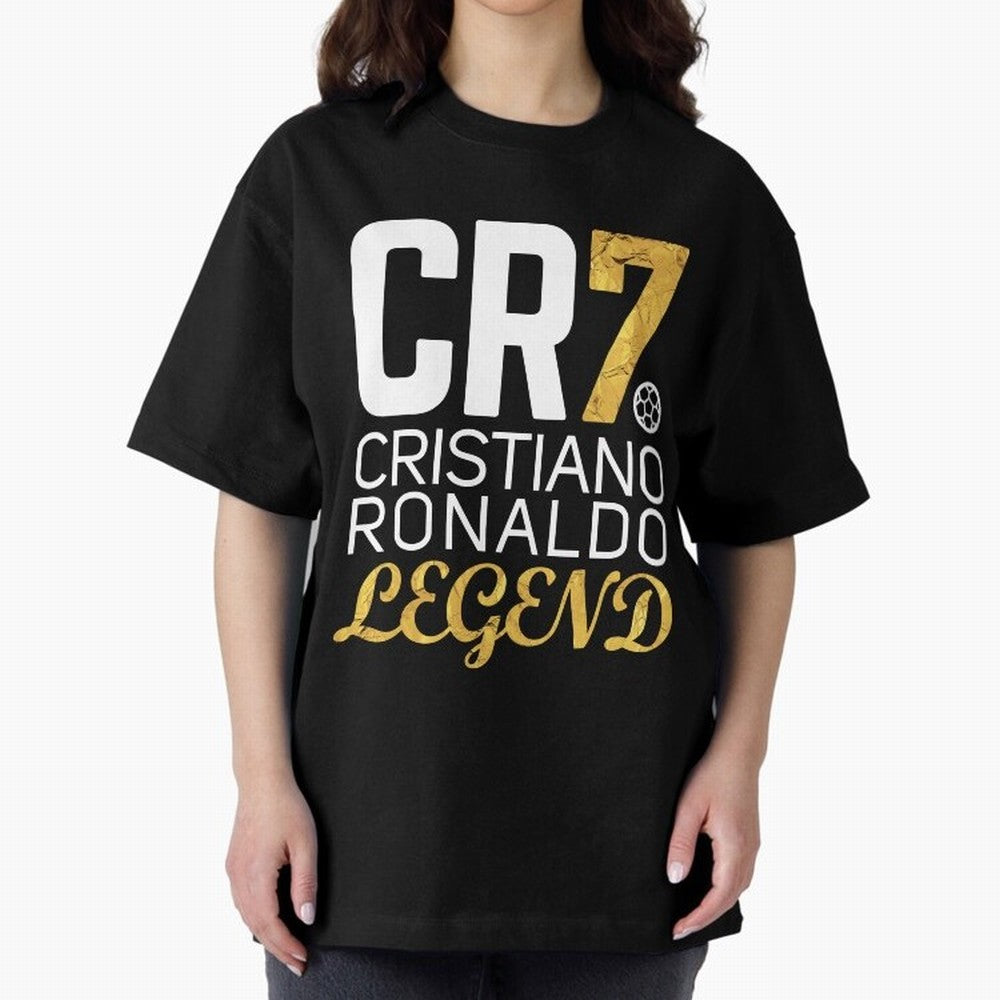 CR7 legend gold Oversized T-Shirt Honor Football Greatness during FIFA World Cup 2026 Spirit, Made for France, Mbappe, Goal Celebration Energy, Supporter Heritage, Football Icons and Worldwide Tournament Joy; Ideal for Fans Who Follow Messi,