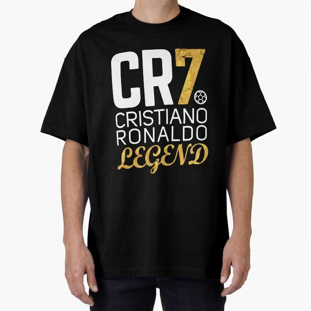 CR7 legend gold Oversized T-Shirt Honor Football Greatness during FIFA World Cup 2026 Spirit, Made for France, Mbappe, Goal Celebration Energy, Supporter Heritage, Football Icons and Worldwide Tournament Joy; Ideal for Fans Who Follow Messi,