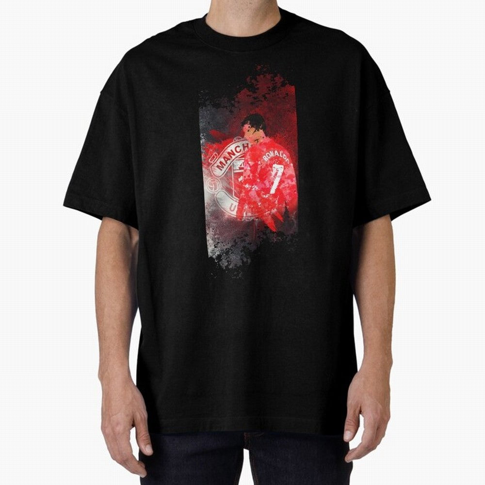 Ronaldo Illustration 002 Oversized T-Shirt Show Your Tournament Heart for FIFA World Cup 2026 USA Canada Mexico Spirit, Highlighting Argentina and Brazil, Neymar, Goal Celebration Energy, Supporter Heritage, Football Icons and Worldwide Tournament