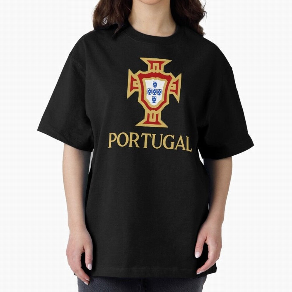 Portugal Gold Alt 3 Oversized T-Shirt Fuel FIFA World Cup 2026 USA Canada Mexico for Fans of Messi, Neymar and Mbappe and Argentina, France and Brazil, Bringing Stadium Memories, Football Loyalty, International Chants and Championship Tradition;