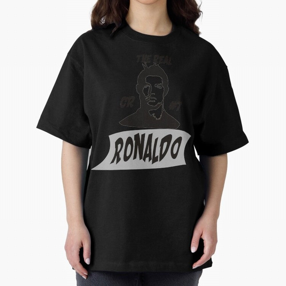 The Real Ronaldo Oversized T-Shirt Wear the Spirit of FIFA World Cup 2026 for Fans of Messi, CR7 and Mbappe and England, France and Netherlands, Bringing Tournament Hype, Historic Matchups, Family Viewing Parties and Global Sports Pride; Ideal for