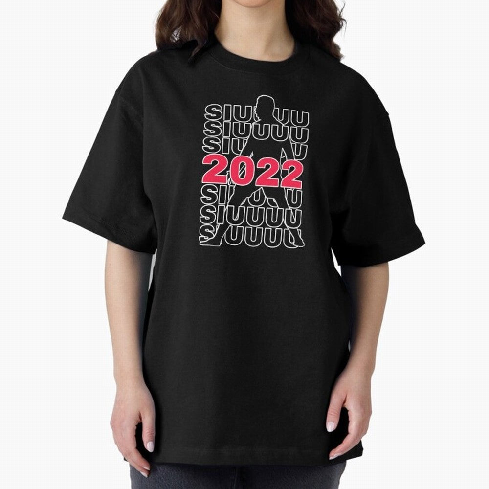 Siuuu 2022 Cristiano ronaldo goal Oversized T-Shirt Bring Trophy Dreams to FIFA World Cup 2026 Spirit, Connected to England and Germany, Mbappe, Champion Mindset, Group Stage Buzz, Knockout Tension and Passionate Fan Culture; Ideal for Football