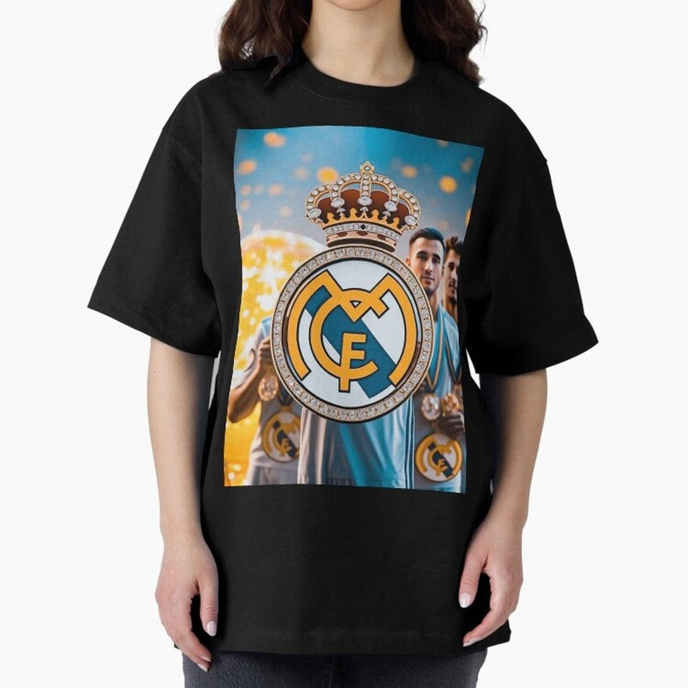 El Medall¨®n Del Real Madrid Oversized T-Shirt Celebrate Football Heritage in Match Day Hype around FIFA World Cup 2026 Group Stage, Cristiano Ronaldo, Haaland and CR7, Spain, Game Day Rituals, Football Legends, Country Pride and the Road to the