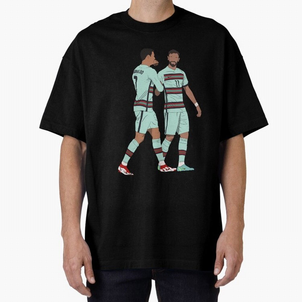 Cristiano Ronaldo & Bruno Fernandes Portugal Oversized T-Shirt Show Up for the Glory of FIFA World Cup 2026 Group Stage Connected to Messi, CR7 and Mbappe, Netherlands Energy, Classic Soccer Heritage, Championship Pressure, Fan Loyalty and