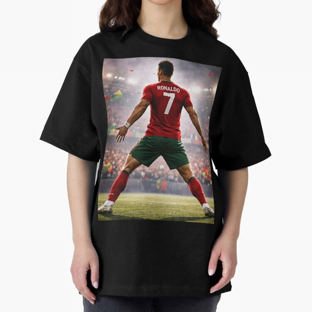 Cristiano Ronaldo Portuguese Legend Number Seven SIUUU Oversized T-Shirt Enjoy the Biggest Football Party of FIFA World Cup 2026 Group Stage Spirit, with Netherlands, CR7 and Messi, Tournament Hype, Historic Matchups, Family Viewing Parties and
