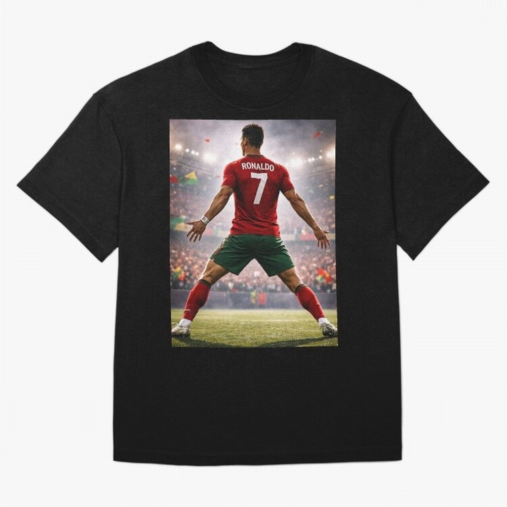 Cristiano Ronaldo Portuguese Legend Number Seven SIUUU Oversized T-Shirt Enjoy the Biggest Football Party of FIFA World Cup 2026 Group Stage Spirit, with Netherlands, CR7 and Messi, Tournament Hype, Historic Matchups, Family Viewing Parties and
