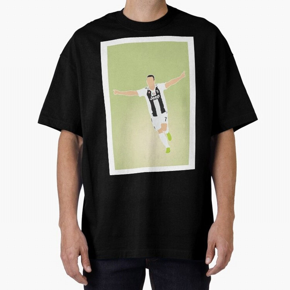 CRISTIANO RONALDO Oversized T-Shirt Remember Global Football Passion for FIFA World Cup 2026 USA Canada Mexico, Driven by Mbappe and Neymar, Spain, Vintage Soccer Flavor, Modern Football Stars, National Flags and Final Night Emotion; Ideal for Fans