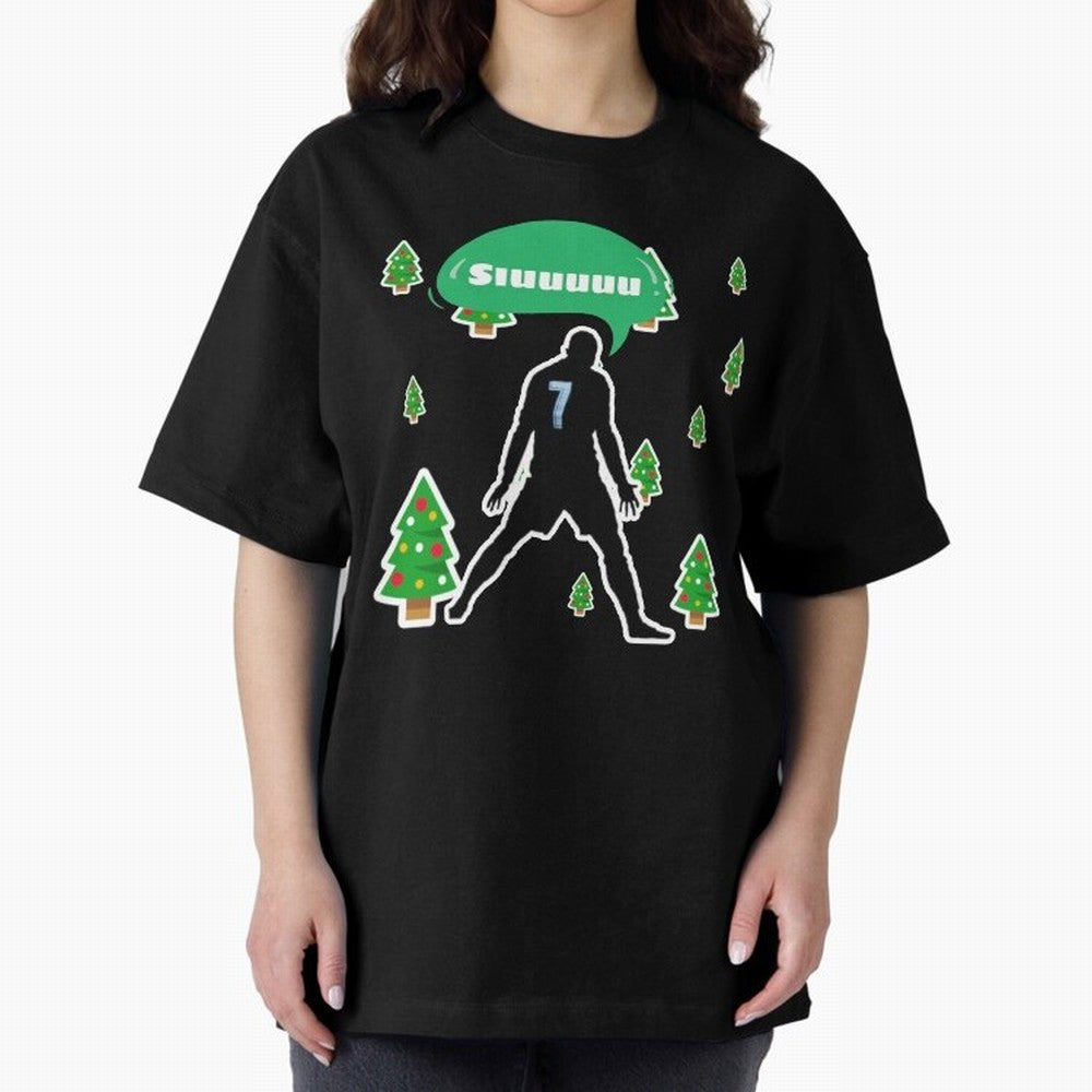 Christmas siuuu Cristiano ronaldo Oversized T-Shirt Join Global Football Passion for FIFA World Cup 2026 Group Stage, Driven by Haaland and Mbappe, Argentina, France and Brazil, Tournament Hype, Historic Matchups, Family Viewing Parties and Global