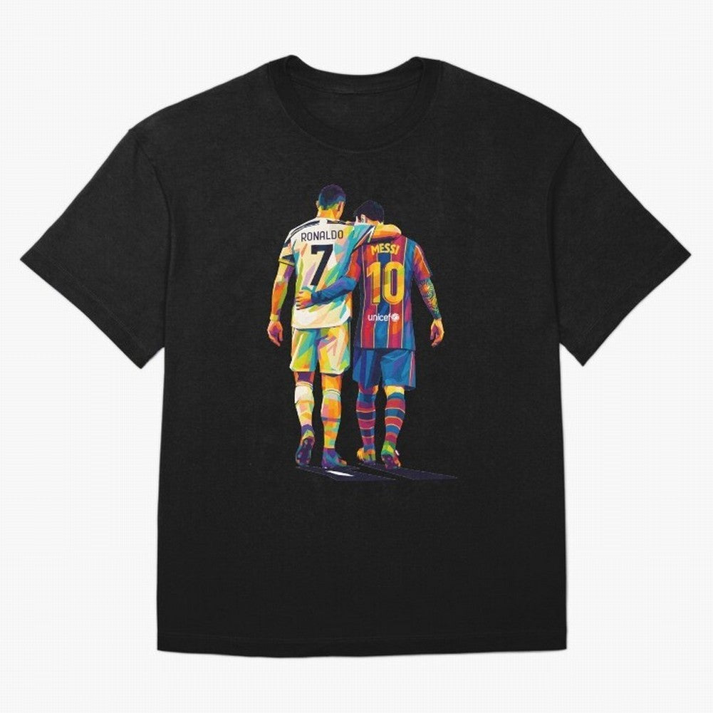 Cristiano Ronaldo & Messi Oversized T-Shirt Show Fan Pride Across FIFA World Cup 2026 Spirit, Capturing Netherlands, Messi, Neymar and Mbappe, Vintage Soccer Flavor, Modern Football Stars, National Flags and Final Night Emotion; Perfect for People