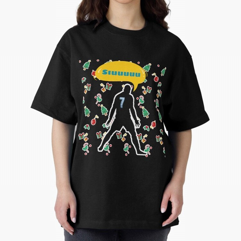 Siuuu christmas CR7 Oversized T-Shirt Bring International Match Energy to FIFA World Cup 2026 Celebrating CR7, England Energy, Football History, Final Match Energy, Crowd Noise and Once in a Lifetime Moments; Made for Die Hard Supporters, Soccer