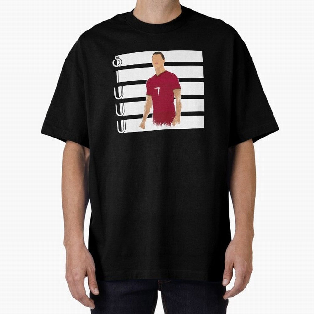 Siuuu cr7 funny goal Oversized T-Shirt Relive Global Football Passion for FIFA World Cup 2026 Group Stage, Filled with Cristiano Ronaldo, Haaland and CR7, Spain, Worldwide Fan Energy, Dramatic Goals, Stadium Lights and Championship Celebrations;