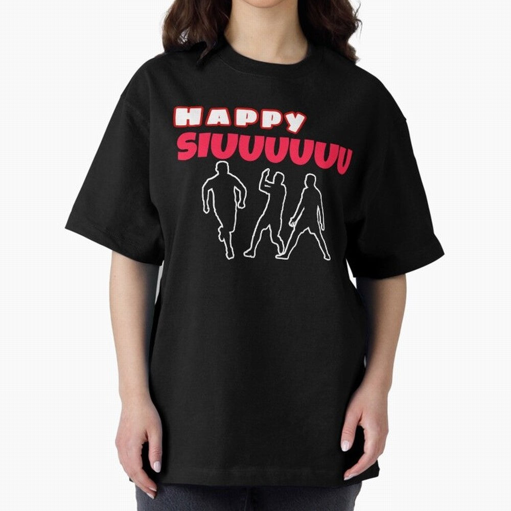 Happy siuuu CR7 goal Oversized T-Shirt Remember Iconic Moments from Global Football Passion for FIFA World Cup 2026, Featuring Cristiano Ronaldo, Haaland and CR7, England, Stadium Chants, National Pride, Trophy Dreams and Unforgettable Football