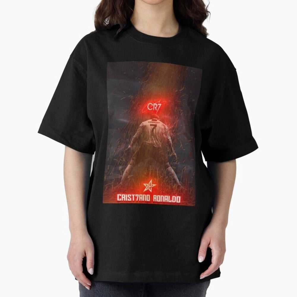 CR7 - CRISTIANO RONALDO Oversized T-Shirt Bring FIFA World Cup 2026 USA Canada Mexico for Fans of Mbappe and Brazil, Portugal and Argentina, Bringing Tournament Hype, Historic Matchups, Family Viewing Parties and Global Sports Pride; Perfect for