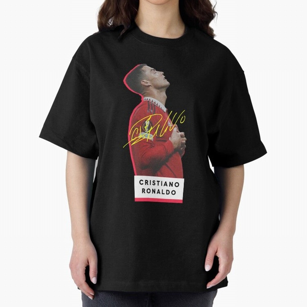 New Celebration Ronaldo Oversized T-Shirt Support Global Football Passion for FIFA World Cup 2026, Highlighting CR7, Argentina, France and Brazil, Champion Mindset, Group Stage Buzz, Knockout Tension and Passionate Fan Culture; Ideal for Passionate