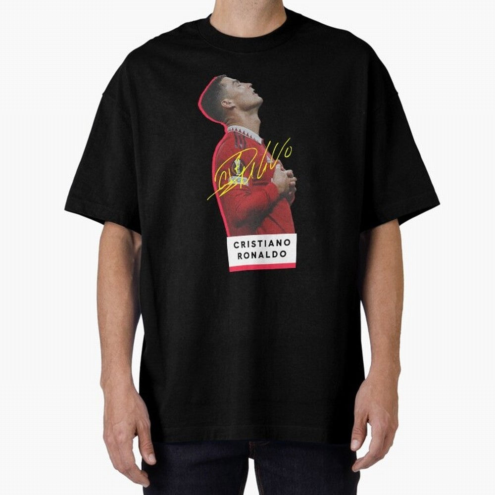 New Celebration Ronaldo Oversized T-Shirt Support Global Football Passion for FIFA World Cup 2026, Highlighting CR7, Argentina, France and Brazil, Champion Mindset, Group Stage Buzz, Knockout Tension and Passionate Fan Culture; Ideal for Passionate