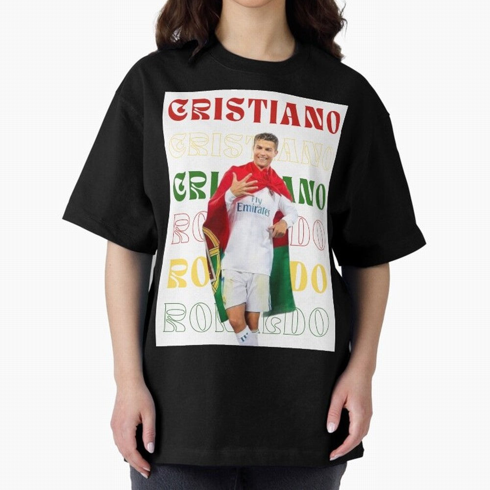 Cristiano Ronaldo designs Oversized T-Shirt Show Your Tournament Heart for FIFA World Cup 2026 Group Stage Spirit, with England and Germany, Messi and Cristiano Ronaldo, Classic Soccer Heritage, Championship Pressure, Fan Loyalty and International