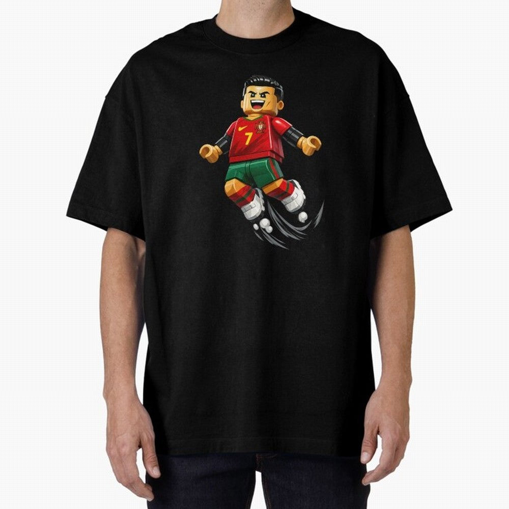 Cristiano Ronaldo. Siuuuuuu! Lego Mundial Oversized T-Shirt Celebrate Football Heritage in FIFA World Cup 2026 USA Canada Mexico Spirit, Featuring France, Neymar, Supporter Pride, Iconic Celebrations, Legendary Names and Global Match Day Energy;