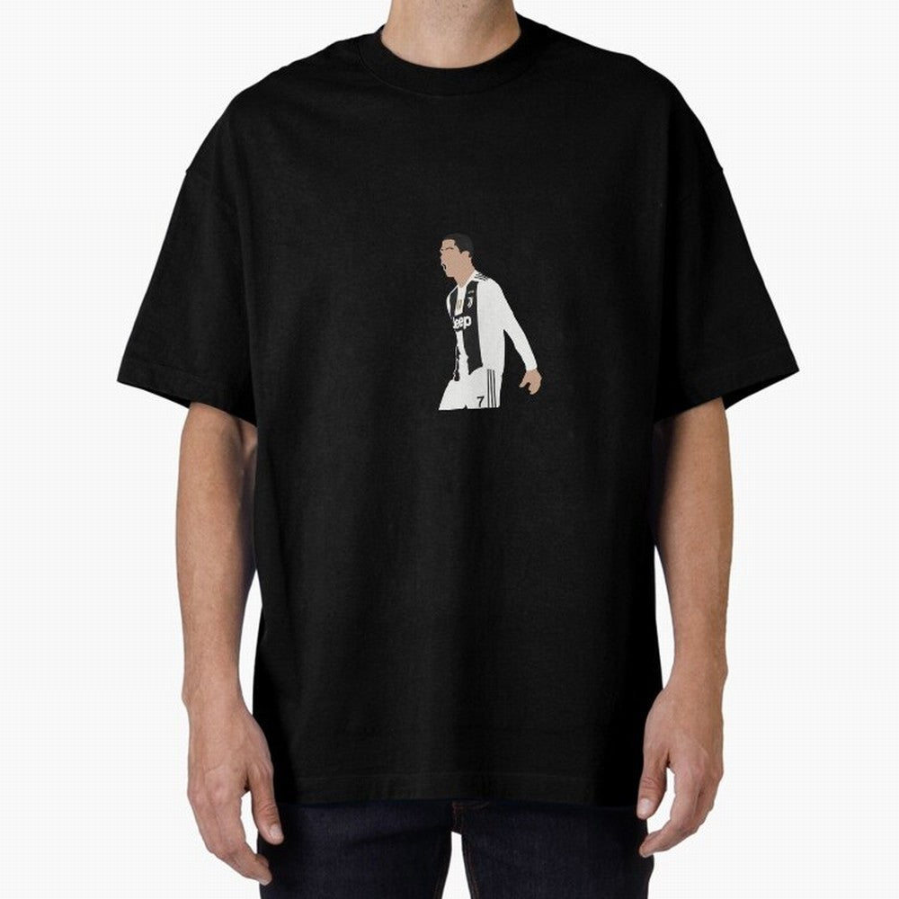 Juventus Cristiano Ronaldo Cartoon Oversized T-Shirt Turn Football Passion into Global Football Passion for FIFA World Cup 2026, Celebrating Messi, Neymar and Mbappe, Netherlands, Football Festival Excitement, Trophy Ambitions, Country Rivalries