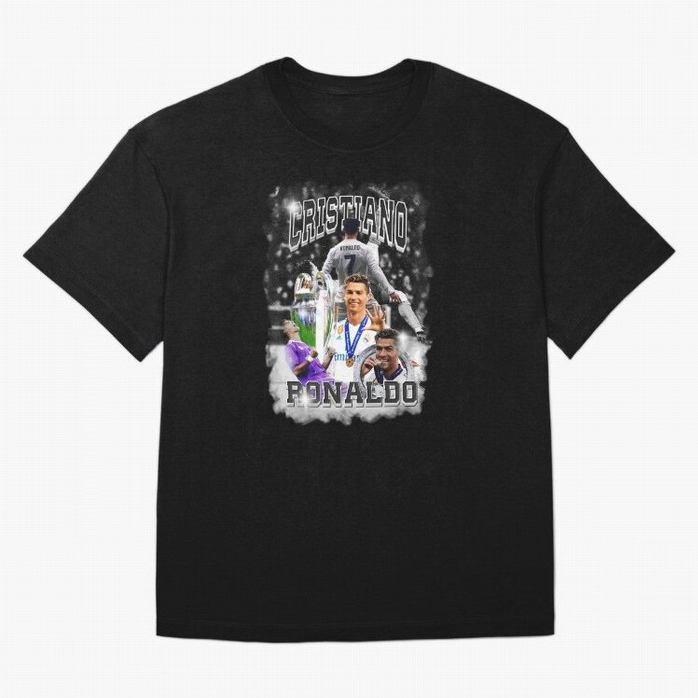 Cristiano Ronaldo Oversized T-Shirt Back Your Heroes with Match Day Hype around FIFA World Cup 2026, Mbappe and Neymar, England, Champion Mindset, Group Stage Buzz, Knockout Tension and Passionate Fan Culture; Perfect for Supporters Who Want Bold