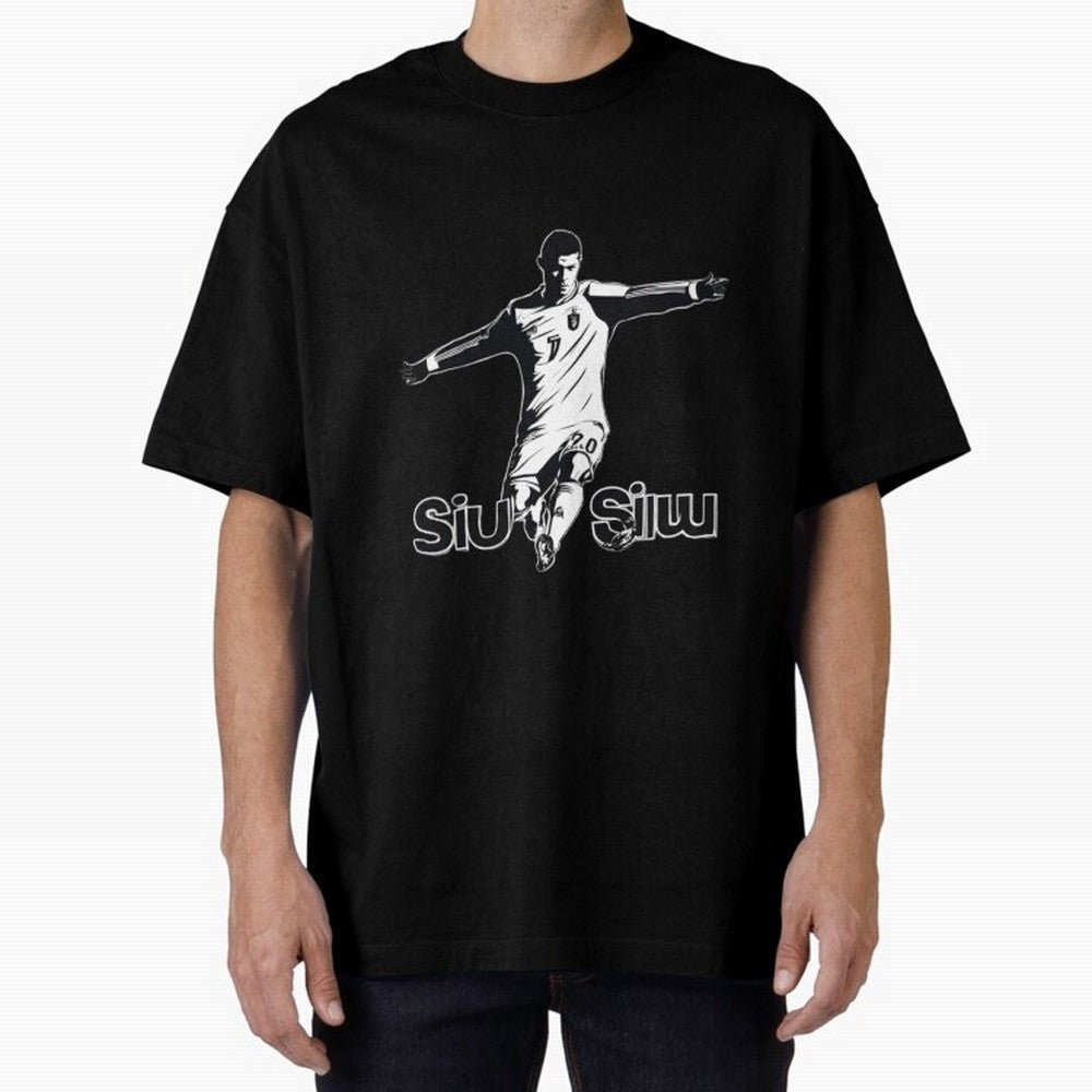 CR7 SIUU Oversized T-Shirt Show Your Love for Match Day Hype around FIFA World Cup 2026, Haaland and Mbappe, Brazil, Football History, Final Match Energy, Crowd Noise and Once in a Lifetime Moments; Ideal for Passionate Fans Who Love Underdog