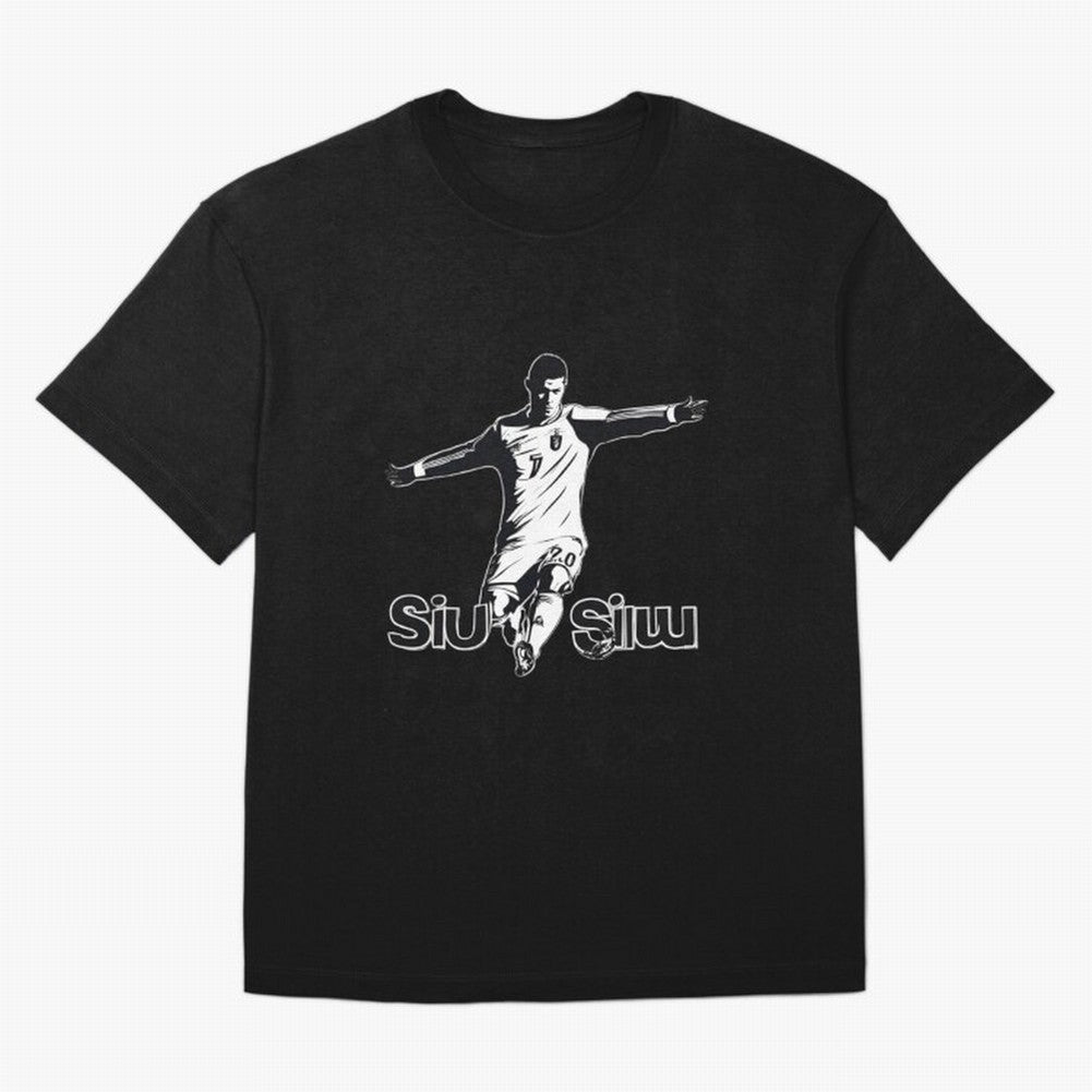 CR7 SIUU Oversized T-Shirt Show Your Love for Match Day Hype around FIFA World Cup 2026, Haaland and Mbappe, Brazil, Football History, Final Match Energy, Crowd Noise and Once in a Lifetime Moments; Ideal for Passionate Fans Who Love Underdog