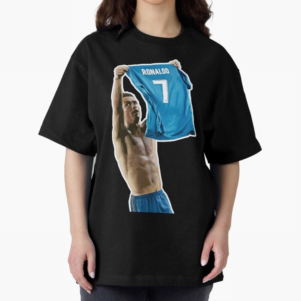 Cristiano Ronaldo Oversized T-Shirt Experience the Global Stage of FIFA World Cup 2026 USA Canada Mexico Spirit, Driven by Spain and Netherlands, Cristiano Ronaldo, Soccer Culture, Superstar Moments, National Team Dreams and Competitive Fire; Ideal