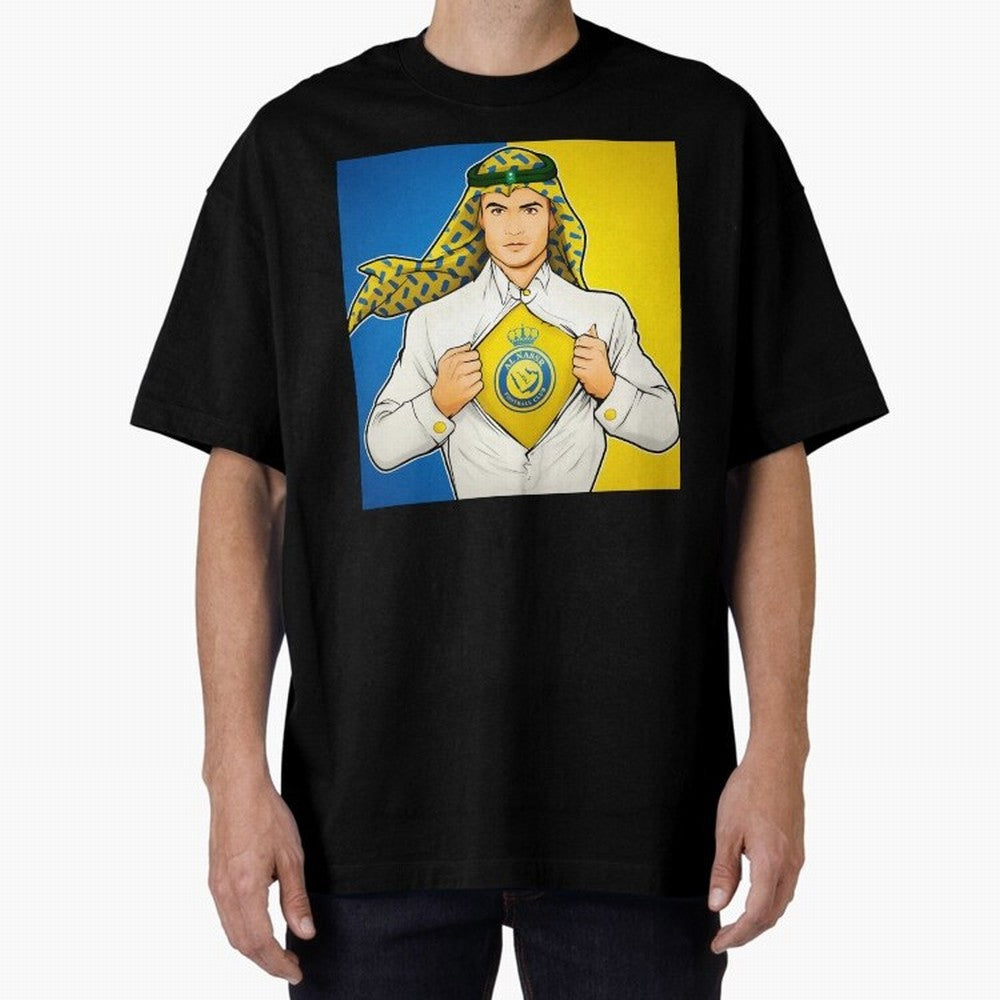 Al Nassr Cr7 Oversized T-Shirt Make Your Look Match FIFA World Cup 2026 for Fans of Neymar, Haaland and Cristiano Ronaldo and England, Bringing Goal Celebration Energy, Supporter Heritage, Football Icons and Worldwide Tournament Joy; Perfect for