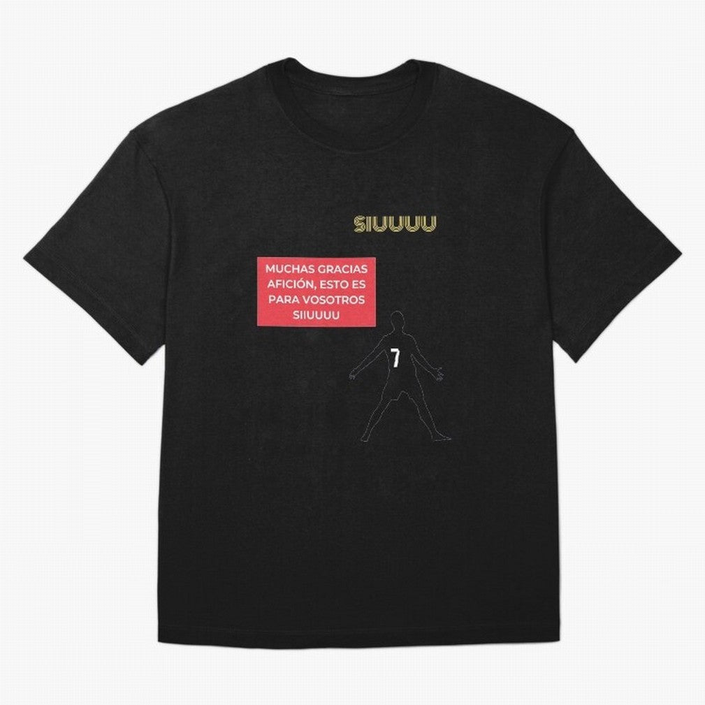 SIUUU CR7 Oversized T-Shirt Capture FIFA World Cup 2026 Group Stage Filled with CR7 and Messi, Argentina and Brazil Energy, Retro Football Energy, Iconic Rivalries, Trophy Chase Drama and Stadium Atmosphere; Perfect for Supporters Who Want Bold