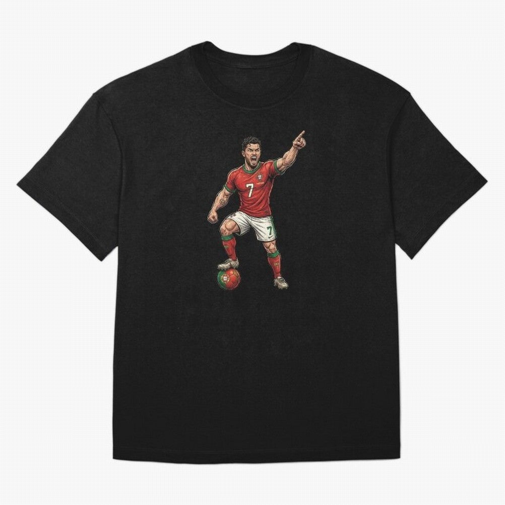 The ultimate soccer player | anime style Oversized T-Shirt Celebrate Every Goal in Global Football Passion for FIFA World Cup 2026, Filled with Messi, CR7 and Mbappe, Spain, Championship Spirit, Famous Goals, Roaring Crowds and International