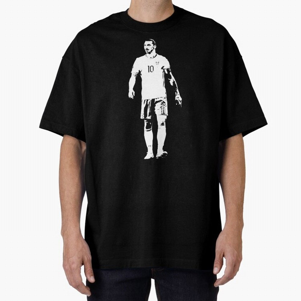 Zlatan-Ibra Oversized T-Shirt Carry FIFA World Cup 2026 Group Stage Highlighting Cristiano Ronaldo, Haaland and CR7, England, France and Netherlands Energy, Retro Football Energy, Iconic Rivalries, Trophy Chase Drama and Stadium Atmosphere; Made