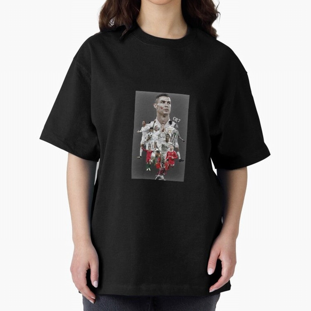 Cristiano Ronaldo Oversized T-Shirt Show Passion for the Stars of Match Day Hype around FIFA World Cup 2026 USA Canada Mexico, Messi, CR7 and Mbappe, England, France and Netherlands, Retro Football Energy, Iconic Rivalries, Trophy Chase Drama and