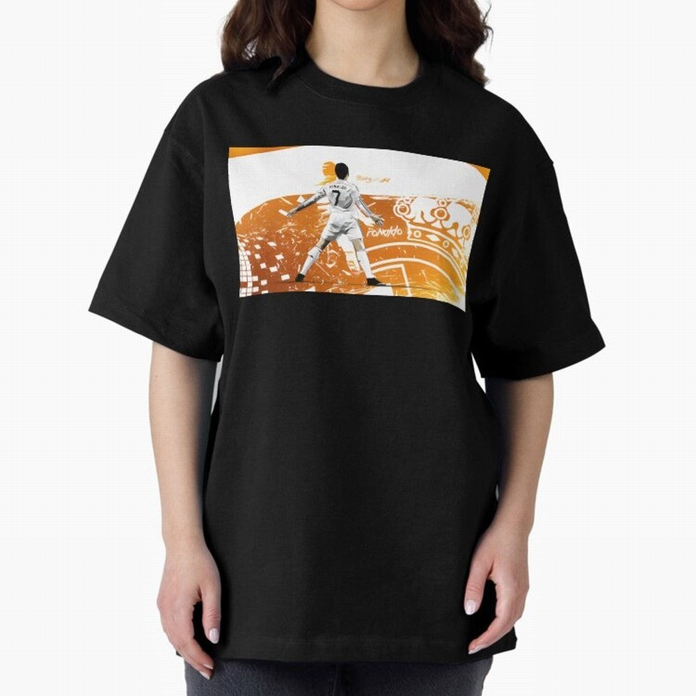 Cristiano Ronaldo Oversized T-Shirt Celebrate Golden Goal Energy in FIFA World Cup 2026 USA Canada Mexico for Fans of Mbappe and Neymar and England and Germany, Bringing Game Day Rituals, Football Legends, Country Pride and the Road to the Final;