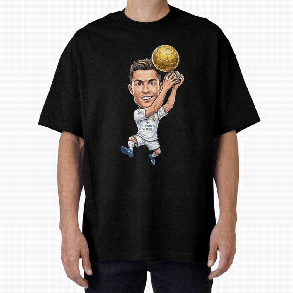 Cristiano Ronaldo Oversized T-Shirt Keep the Legacy of FIFA World Cup 2026 Group Stage Spirit, Built around Portugal, Mbappe and Neymar, Worldwide Fan Energy, Dramatic Goals, Stadium Lights and Championship Celebrations; Great for Watch Parties,