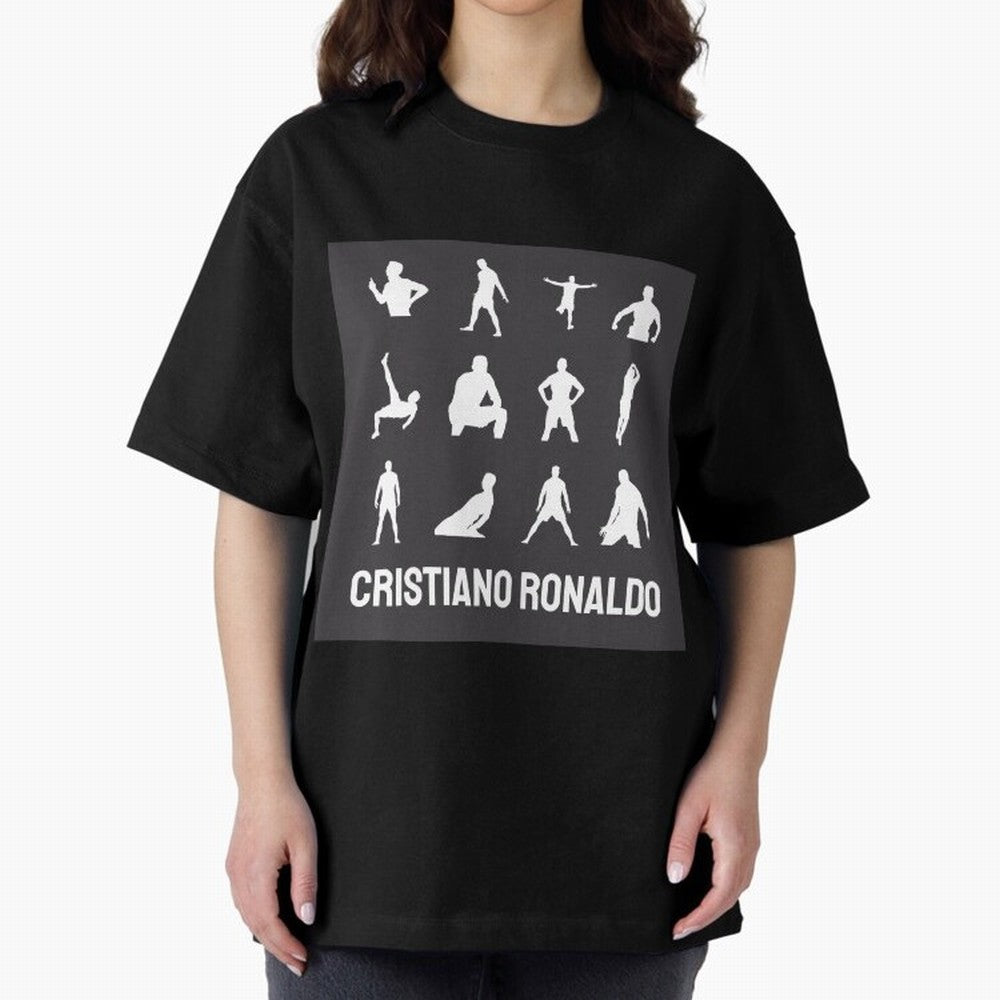 Cristiano Ronaldo Minimalism Silhouette Oversized T-Shirt Feel the Roar of FIFA World Cup 2026 Group Stage Spirit, Inspired by Spain, Mbappe and Neymar, Football Passion, Legendary Performances, Festival Vibes and Supporter Community; Built for