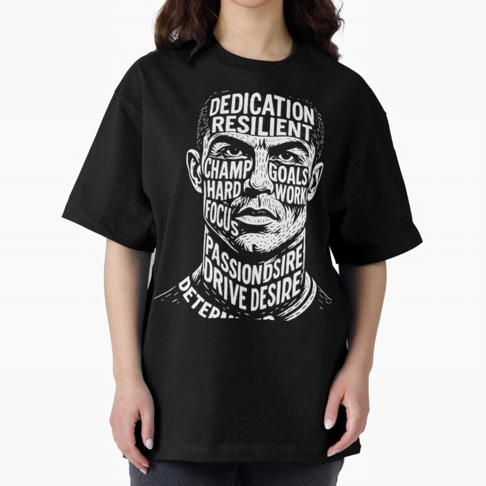 Artistic Ronaldo Oversized T-Shirt Celebrate Golden Goal Energy in FIFA World Cup 2026 Capturing Haaland and Mbappe, Brazil Energy, Sports Nostalgia, International Competition, Famous Players and Unforgettable Victories; Great for Supporters Who