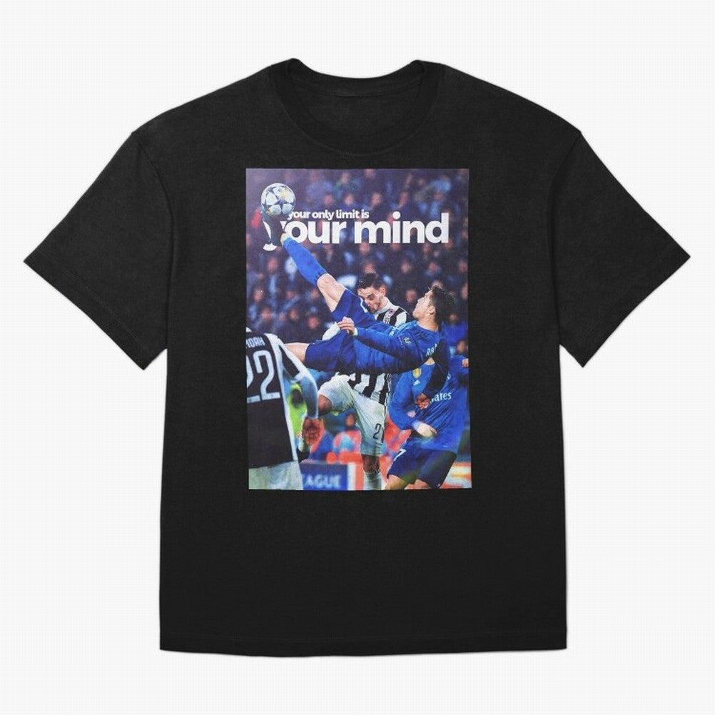 Cristiano Ronaldo - Your only limit is your mind Oversized T-Shirt Represent FIFA World Cup 2026 USA Canada Mexico Featuring Messi, Portugal Energy, Retro Football Energy, Iconic Rivalries, Trophy Chase Drama and Stadium Atmosphere; Perfect for