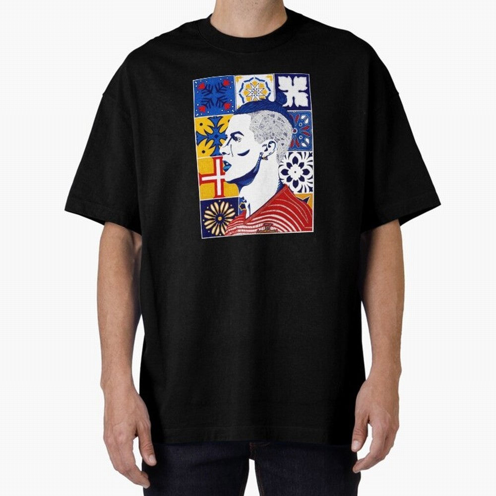 Cristiano Ronaldo Azulejos Oversized T-Shirt Show Your Stadium Side during FIFA World Cup 2026 USA Canada Mexico Connected to CR7 and Messi, Germany Energy, Retro Football Energy, Iconic Rivalries, Trophy Chase Drama and Stadium Atmosphere; Ideal