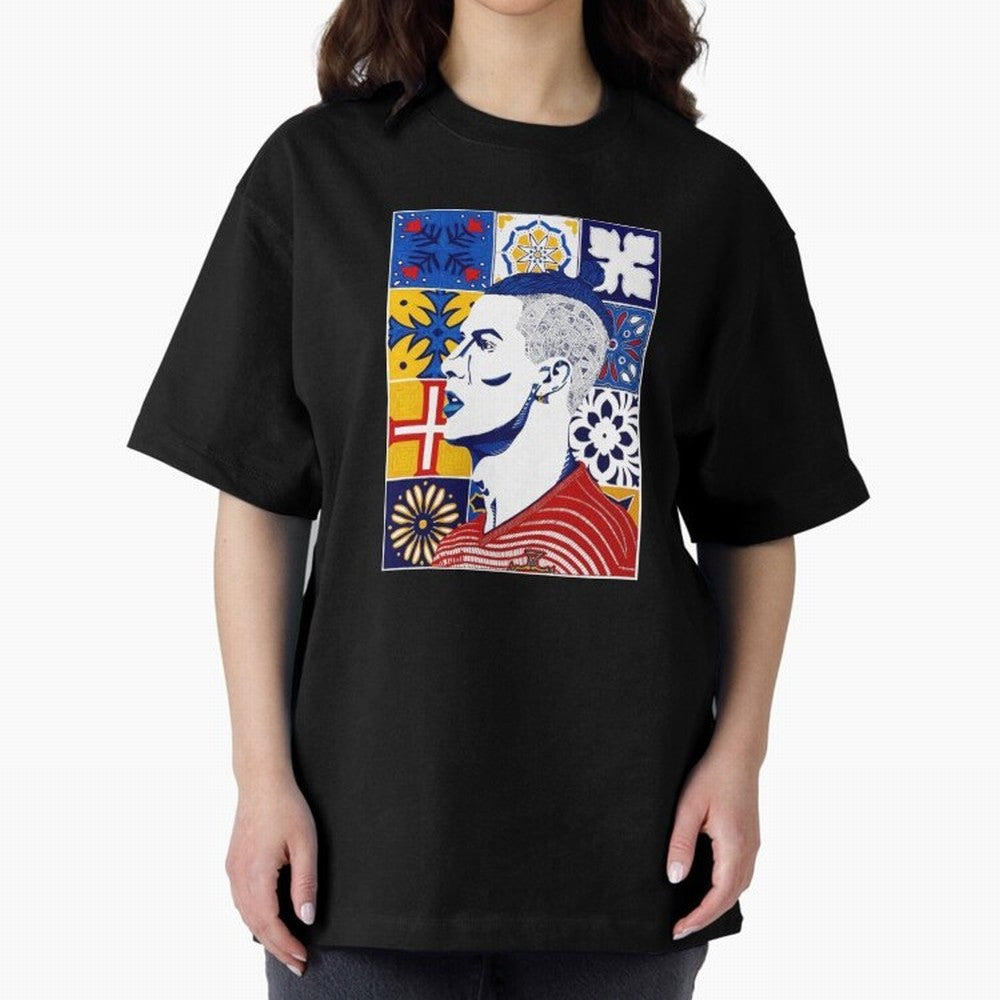Cristiano Ronaldo Azulejos Oversized T-Shirt Show Your Stadium Side during FIFA World Cup 2026 USA Canada Mexico Connected to CR7 and Messi, Germany Energy, Retro Football Energy, Iconic Rivalries, Trophy Chase Drama and Stadium Atmosphere; Ideal