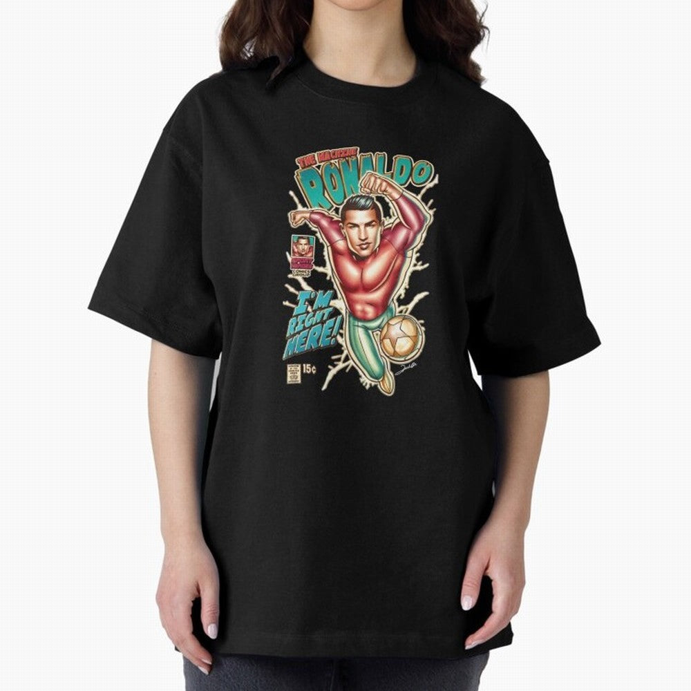 The Machine Ronaldo Oversized T-Shirt Celebrate Soccer Greatness during FIFA World Cup 2026 Group Stage Inspired by Cristiano Ronaldo, England, France and Netherlands Energy, Soccer Culture, Superstar Moments, National Team Dreams and Competitive