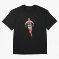 a gread celebration from the goat Oversized T-Shirt Bring Retro Soccer Energy to FIFA World Cup 2026 Group Stage Spirit, Celebrating Netherlands, Haaland and Mbappe, Sports Nostalgia, International Competition, Famous Players and Unforgettable