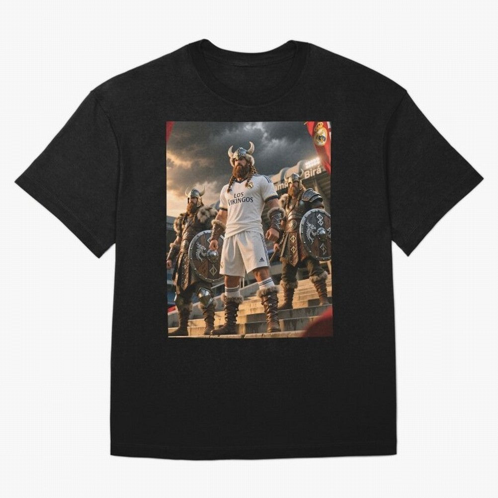 Los Vikingos del Bernab¨¦u Oversized T-Shirt Celebrate Football Dreams Across FIFA World Cup 2026 USA Canada Mexico for Fans of Messi, CR7 and Mbappe and Portugal, Bringing Fan Favorite Moments, National Team Passion, Big Match Drama and Soccer