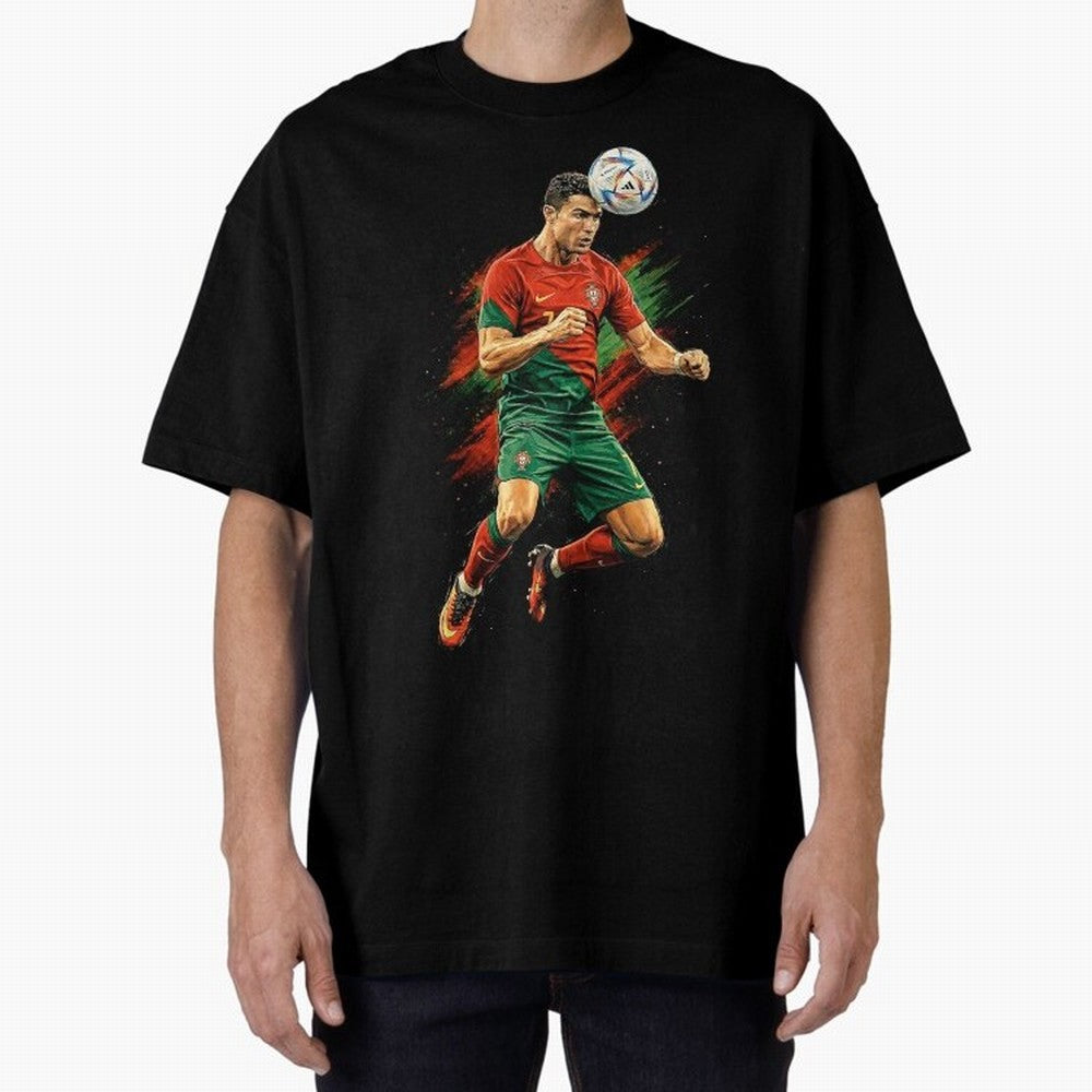 Cristiano Ronaldo Football Legend Oversized T-Shirt Support Your Favorite Stars during Match Day Hype around FIFA World Cup 2026, Messi, CR7 and Mbappe, Argentina, Fan Favorite Moments, National Team Passion, Big Match Drama and Soccer History;