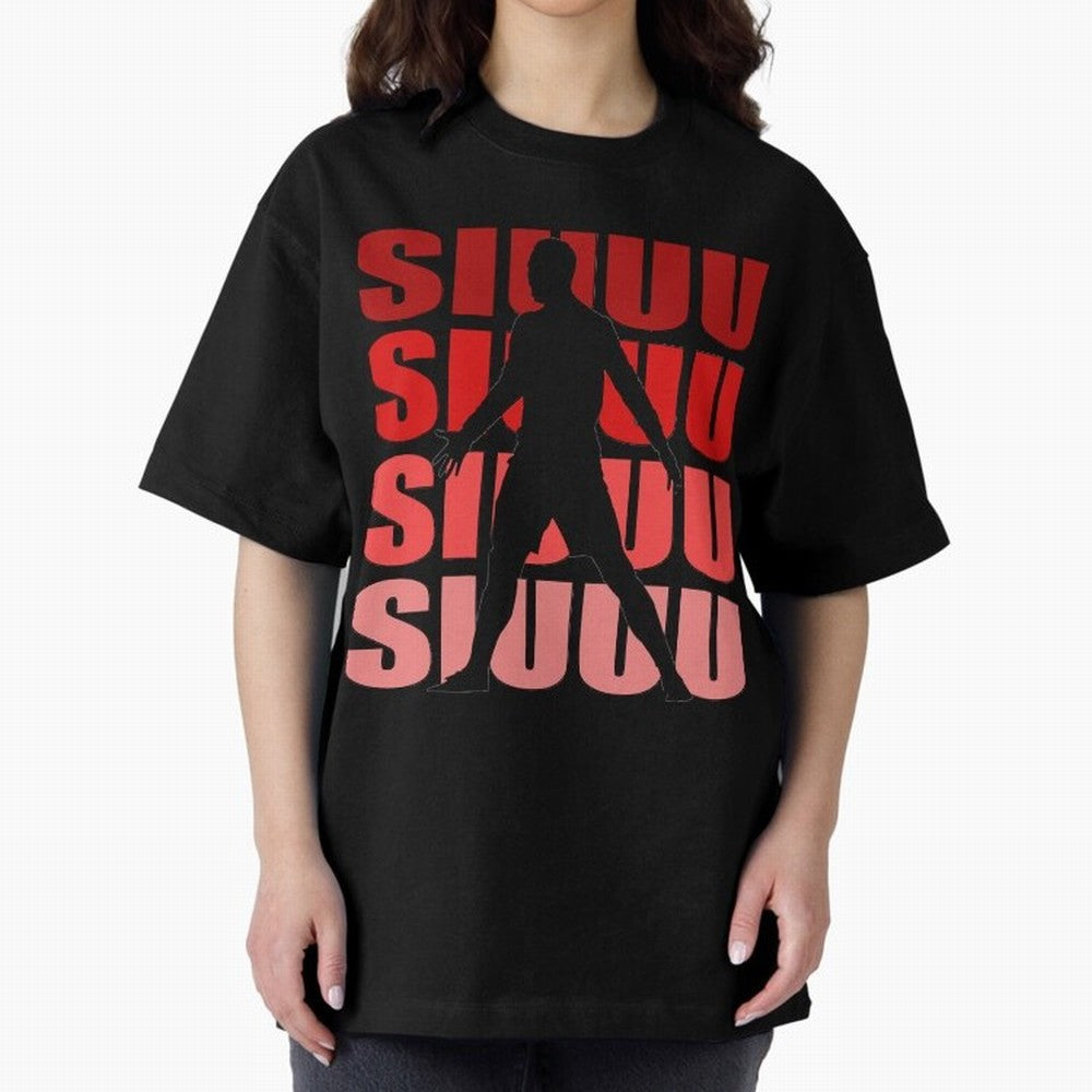 cristiano ronaldo siuuu Oversized T-Shirt Celebrate Fan Culture around Global Football Passion for FIFA World Cup 2026 USA Canada Mexico, Made for Neymar, Haaland and Cristiano Ronaldo, France and Portugal, Match Day Excitement, Supporter Culture,