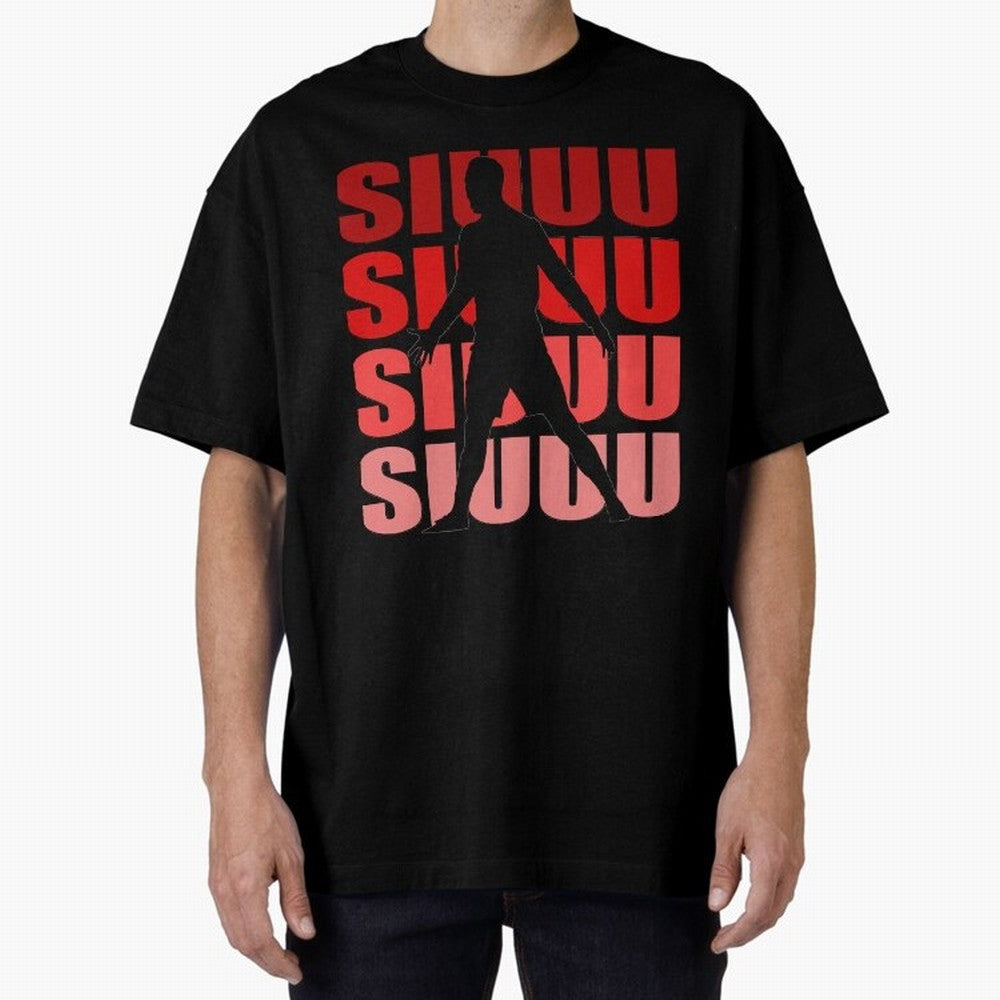 cristiano ronaldo siuuu Oversized T-Shirt Celebrate Fan Culture around Global Football Passion for FIFA World Cup 2026 USA Canada Mexico, Made for Neymar, Haaland and Cristiano Ronaldo, France and Portugal, Match Day Excitement, Supporter Culture,